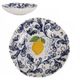 Assiette creuse faïence motif citron D21x5cm