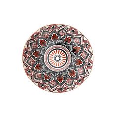 Assiette creuse MANDALA orange D20cm