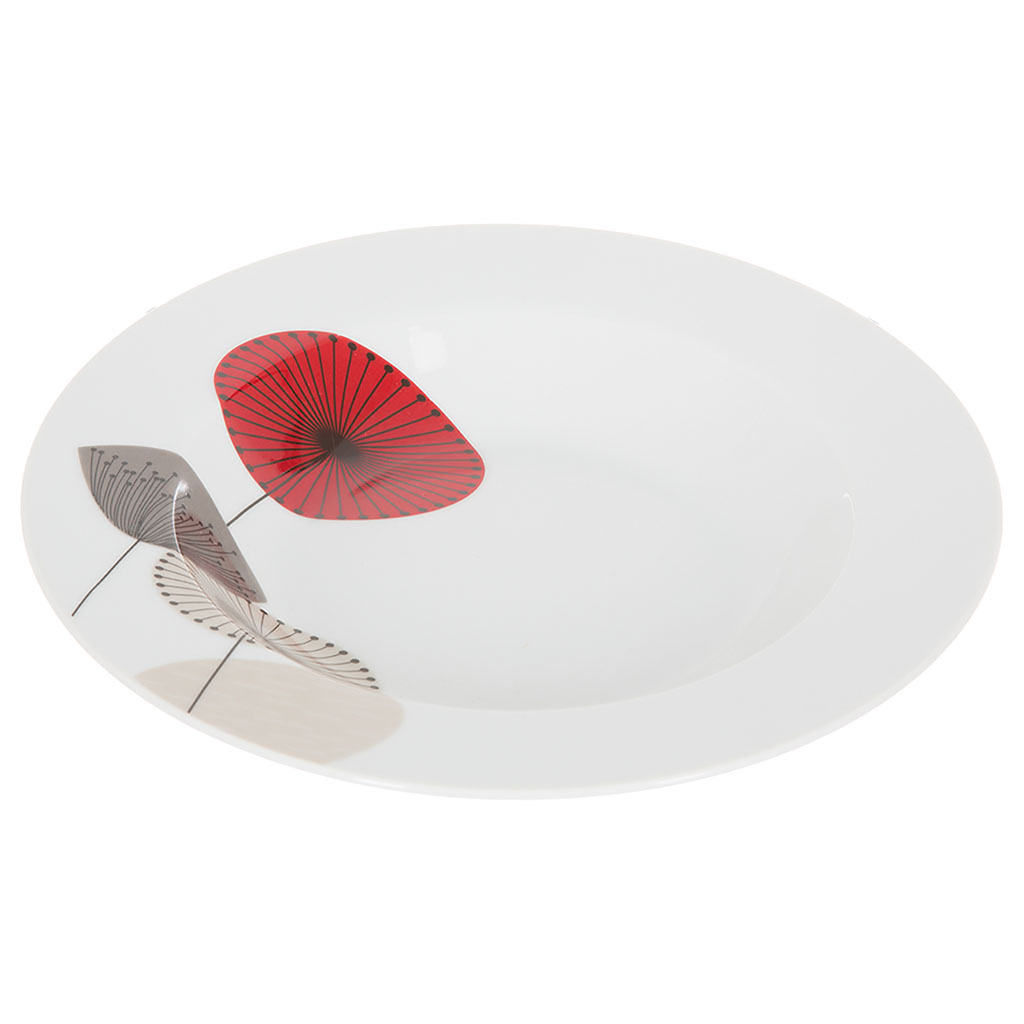 Assiette creuse OSARA coquelicot porcelaine D 22cm