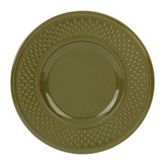Assiette dessert faïence GRAIN DE RIZ verte D 21cm - LETHU