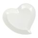 Assiette forme cœur porcelaine blanche 19x17cm