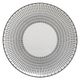 Assiette LUNIS plate en porcelaine blanche à motifs noirs D 27cm