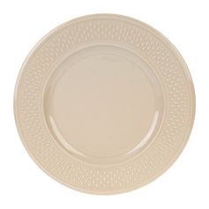 Assiette plate faïence GRAIN DE RIZ beige D 27cm - LETHU