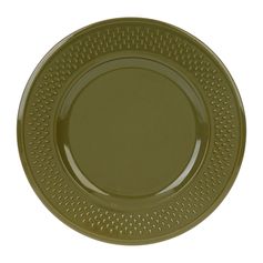 Assiette plate faïence GRAIN DE RIZ verte D 27cm - LETHU