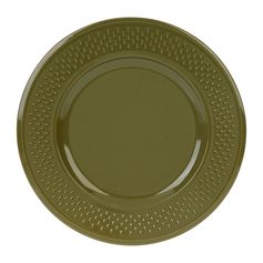 Assiette plate faïence GRAIN DE RIZ verte D 27cm - LETHU