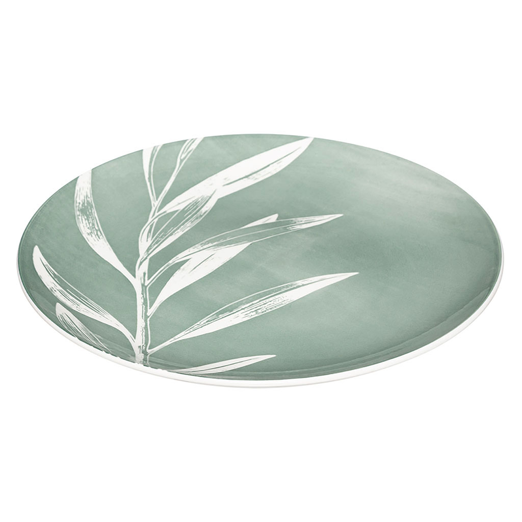 Assiette plate GREEN verte porcelaine D 26cm