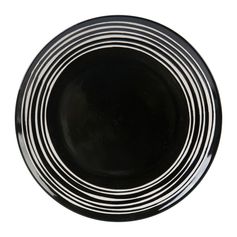 Assiette plate grès BOBINES noir D 26.5cm - LETHU