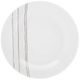 Assiette plate LIGNES en porcelaine blanche à motifs D 27cm