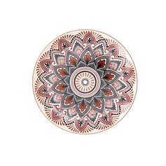 Assiette plate MANDALA orange D26.5cm