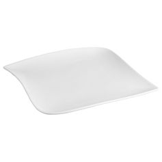 Assiette plate porcelaine vague blanche 25x30cm
