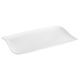 Assiette plate rectangulaire porcelaine vague blanche 33x20.5cm