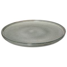 Assiette plate TERRE en faîence verte D 27cm