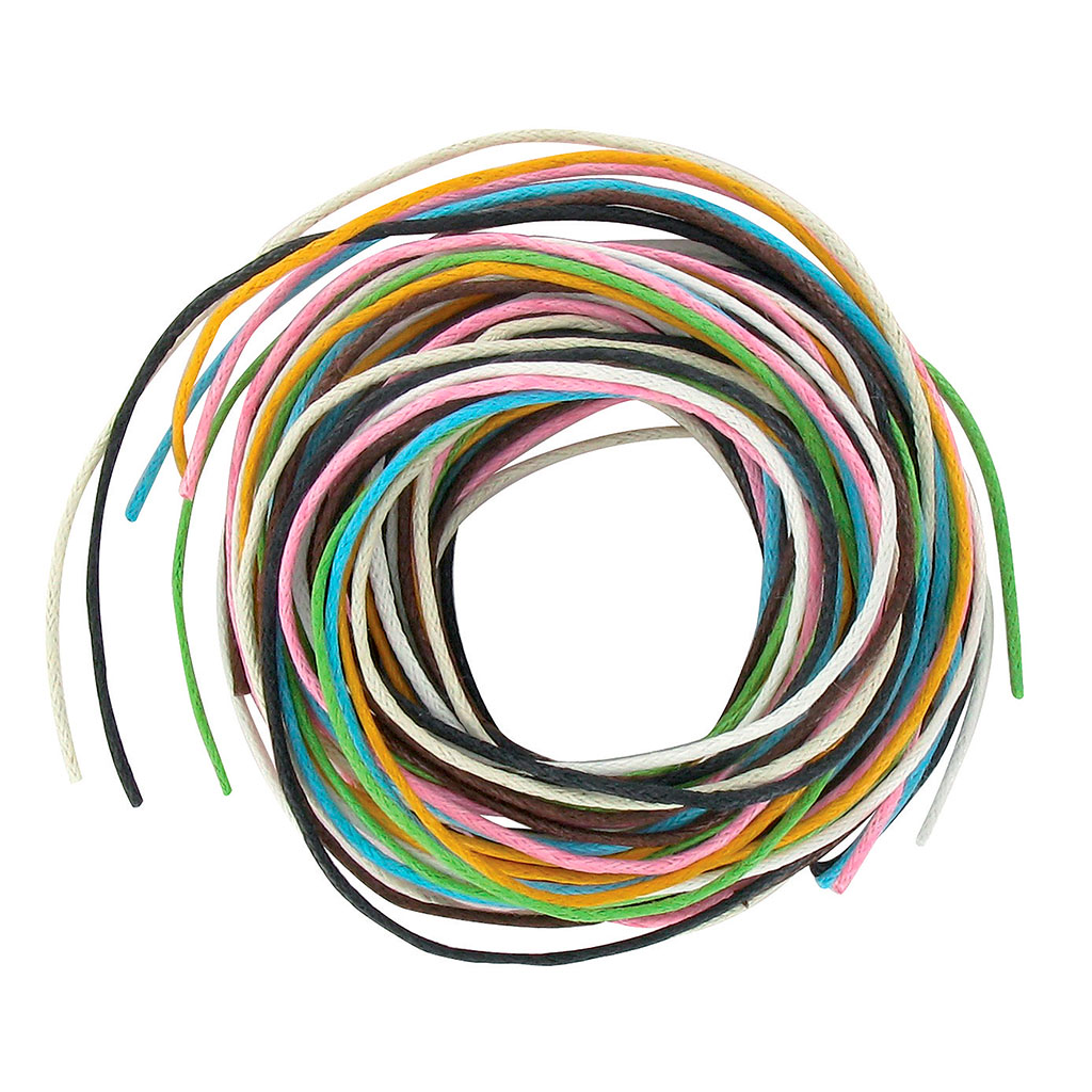 Assortiment de 10 fils coton ciré 1m