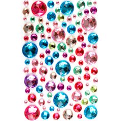 Assortiment de 106 ronds adhésifs strass