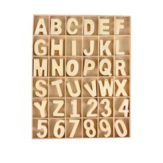 Assortiment de 180 chiffres et lettres bois