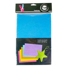 Assortiment de 5 feuilles feutrine couleurs tendances 20x30cm