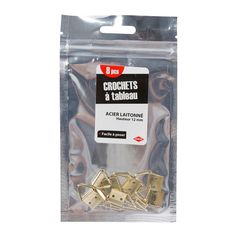 Assortiment de 8 crochets à tableau 12mm