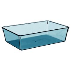 Bac de rangement transparent grand modèle 15.5x6.3x23cm