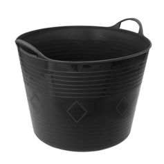 Bac flexible rond noir 40L