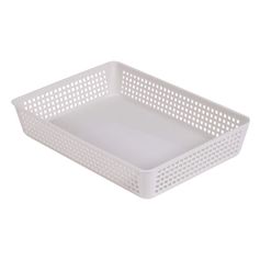 Bac plastique blanc 28.5x20.5cm