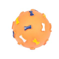 Balle sonore chien orange D 12cm