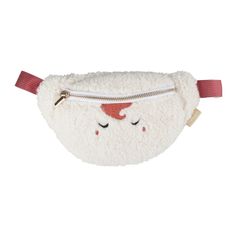 Banane licorne en moumoute blanche 19x11cm