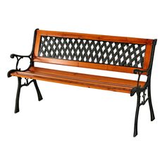 Banc de jardin bois foncé 125x52x73cm