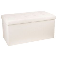 Banc de rangement tissé beige 76x38cm