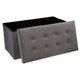 Banc LYSANDRE pliable velours gris 76x38cm