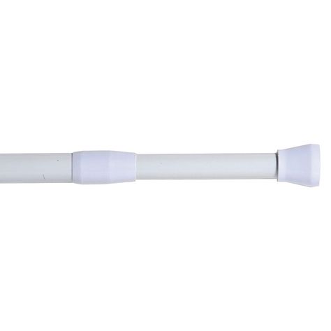 Barre de rideau de douche autobloquante (de 70 à 120 cm) Blanc