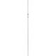 Barre pour tringle à rideaux fer blanc 1.80m D 20mm