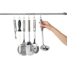 Barre pour ustensiles de cuisine chrome 60cm