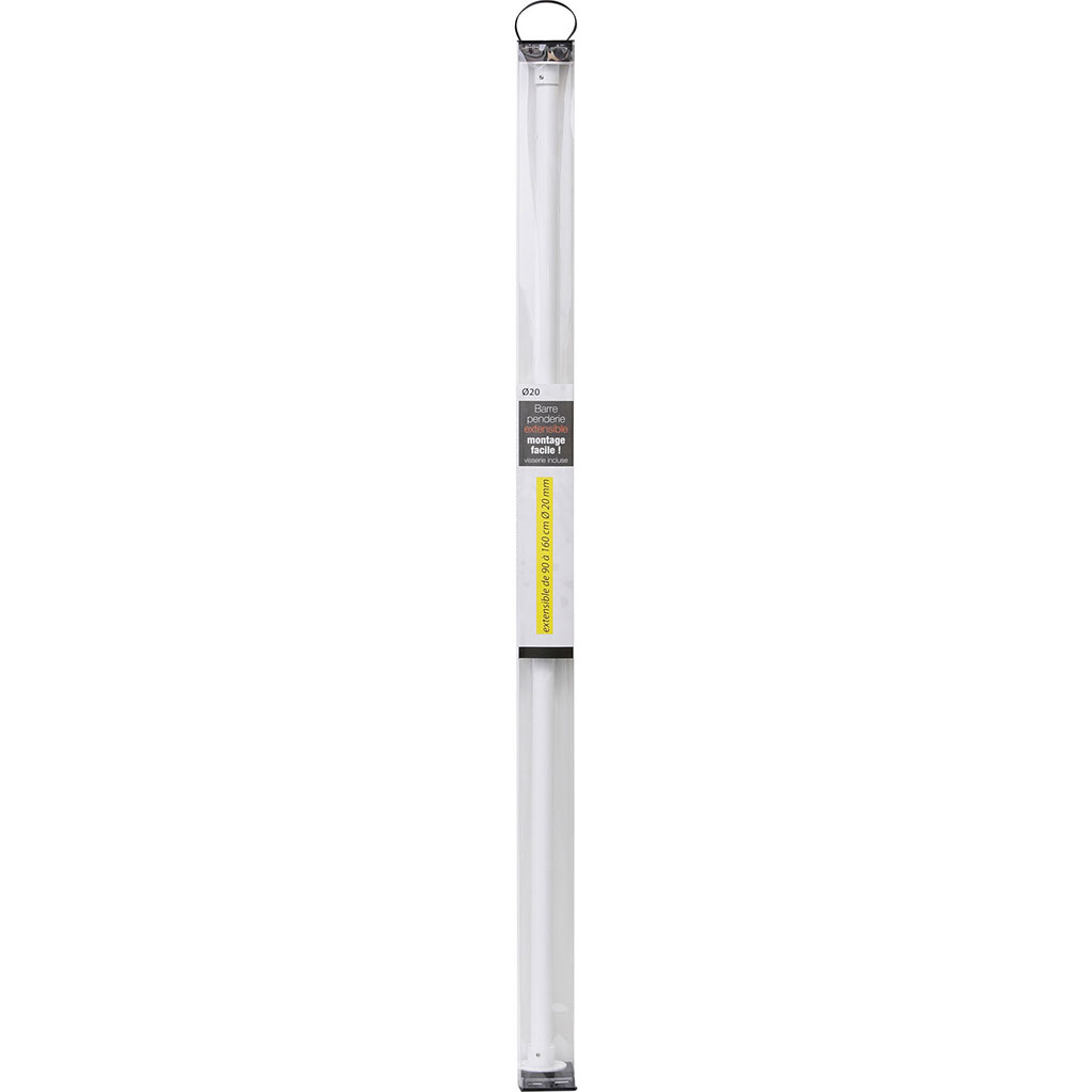 Barre à Rideau Blanche Extensible – 50 à 80 Cm – Sans Marque, Neuve