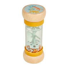 Bâton de pluie bois motif dinosaure
