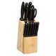 Bloc bois à 11 couteaux et 2 accessoires H 34cm