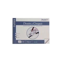 Bloc de 30 feuilles pour dessin et croquis A4 150g/m²