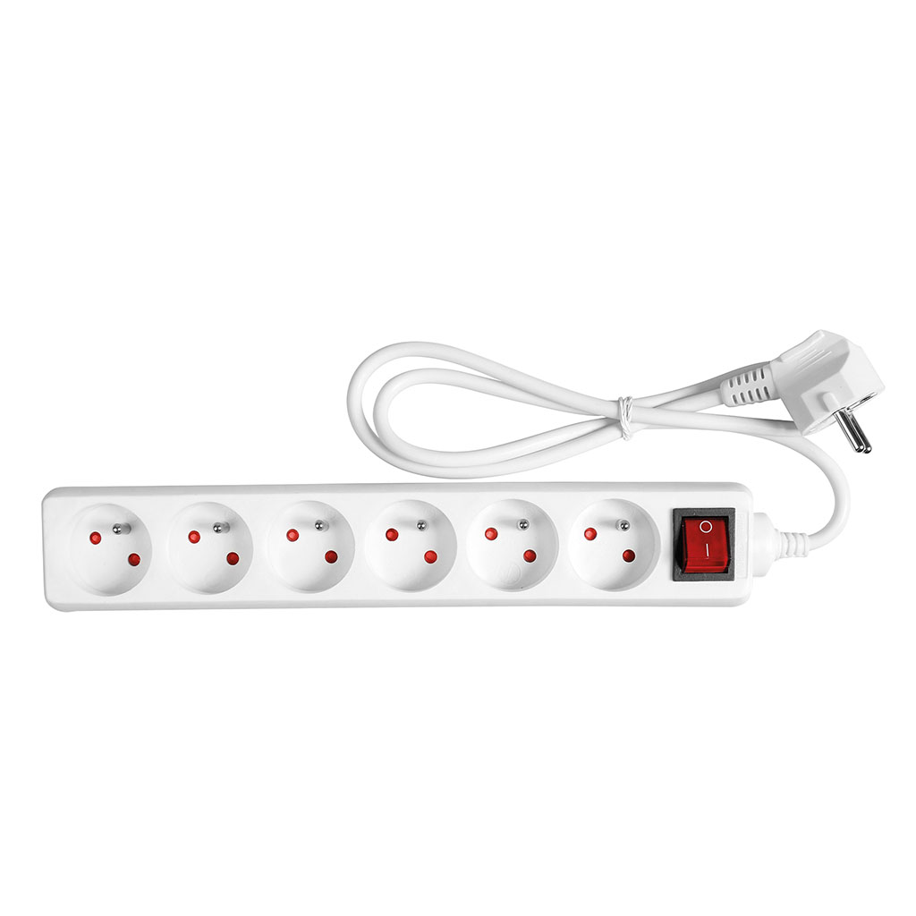 Bloc multiprise 6 prises et interrupteur 16A