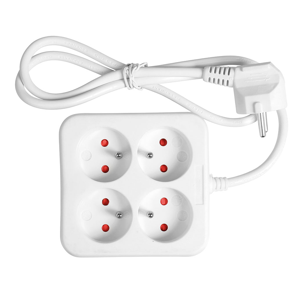 Bloc multiprise carré 4 prises 16A