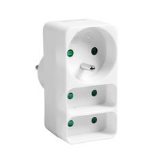 Bloc multiprise triplite 2 prises 6A et 1 prise 16A