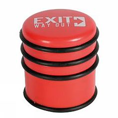 Bloc porte inscription EXIT WAY OUT 7.7x8.1cm