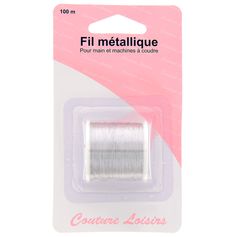 Bobine de fil métallique argent 100m