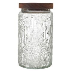 Bocal à relief verre acacia 100cl