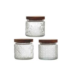 Bocal à relief verre acacia 50cl