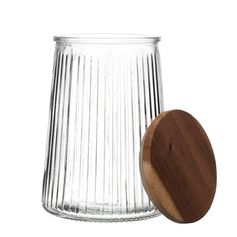 Bocal alimentaire verre bouchon acacia 0.95L