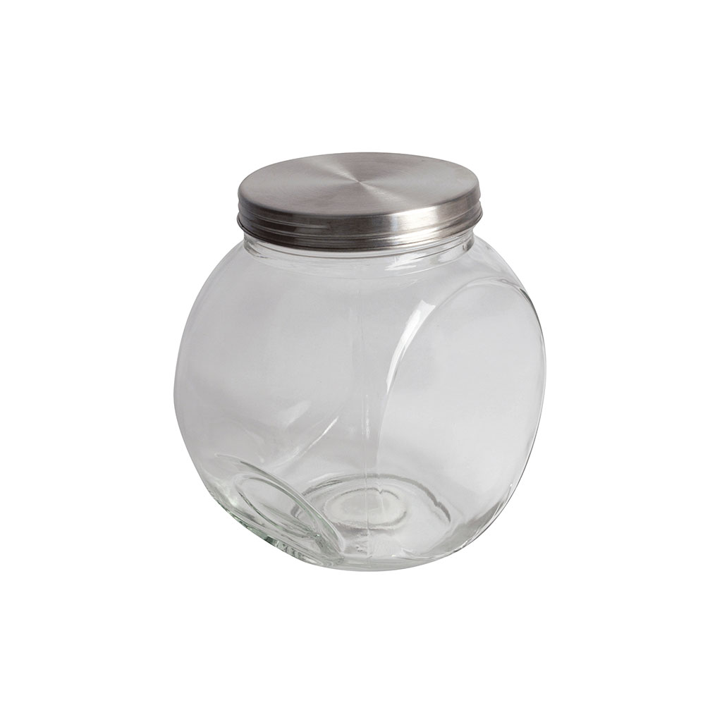 Bocal En Verre Avec Couvercle Hermétique 1.6 Litres - Conservation Aliments, Épices, 16.1x11.3x16 Cm