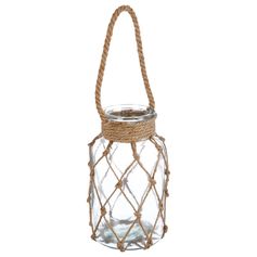 Bocal photophore raffia H 26cm