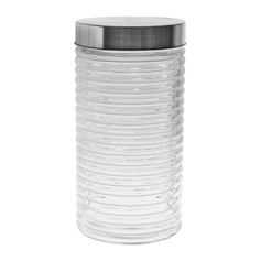 Bocal VAGUE en verre et inox 1.5L