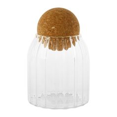 Bocal verre et bouchon boule liège 0.5L