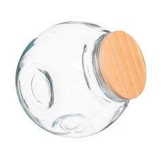 Bocal verre et couvercle bois 1.5L