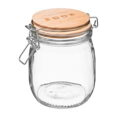 Bocal verre et couvercle bois FOOD 0.75L